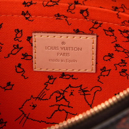 Louis Vuitton Catogram Neverfull MM GM Pochette Marron 4 of 9