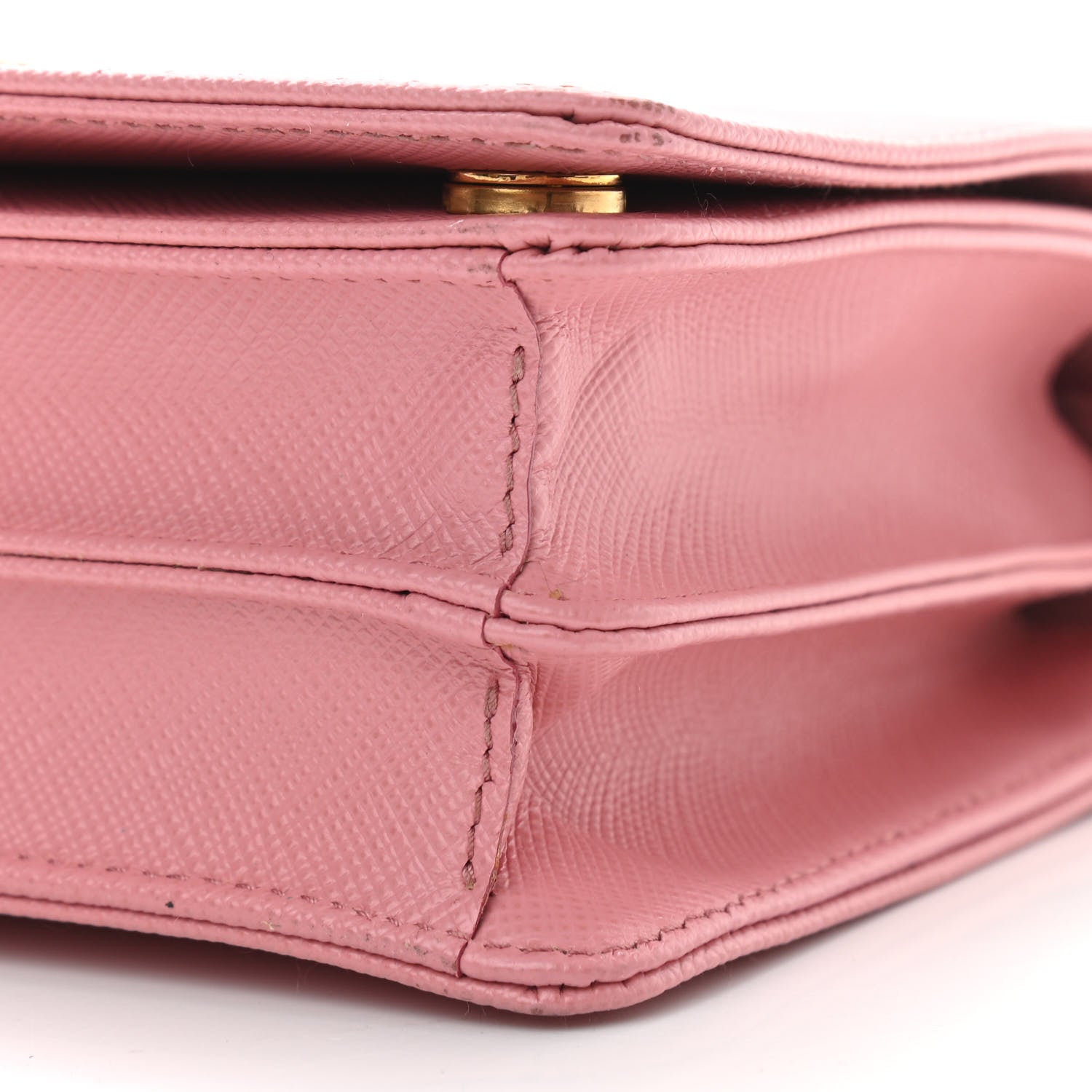 Prada Saffiano Lux Chain Wallet Petalo 10 of 14