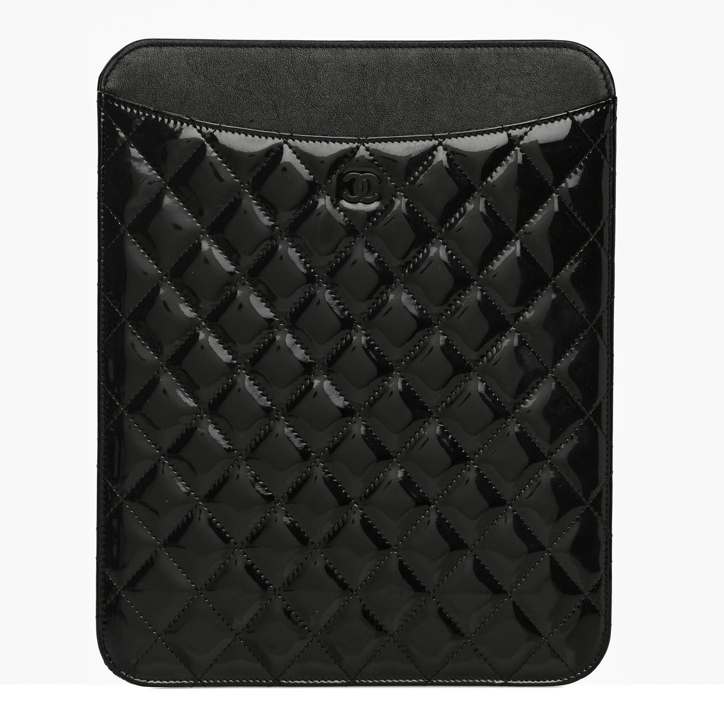 Patent Quilted iPad Case Black