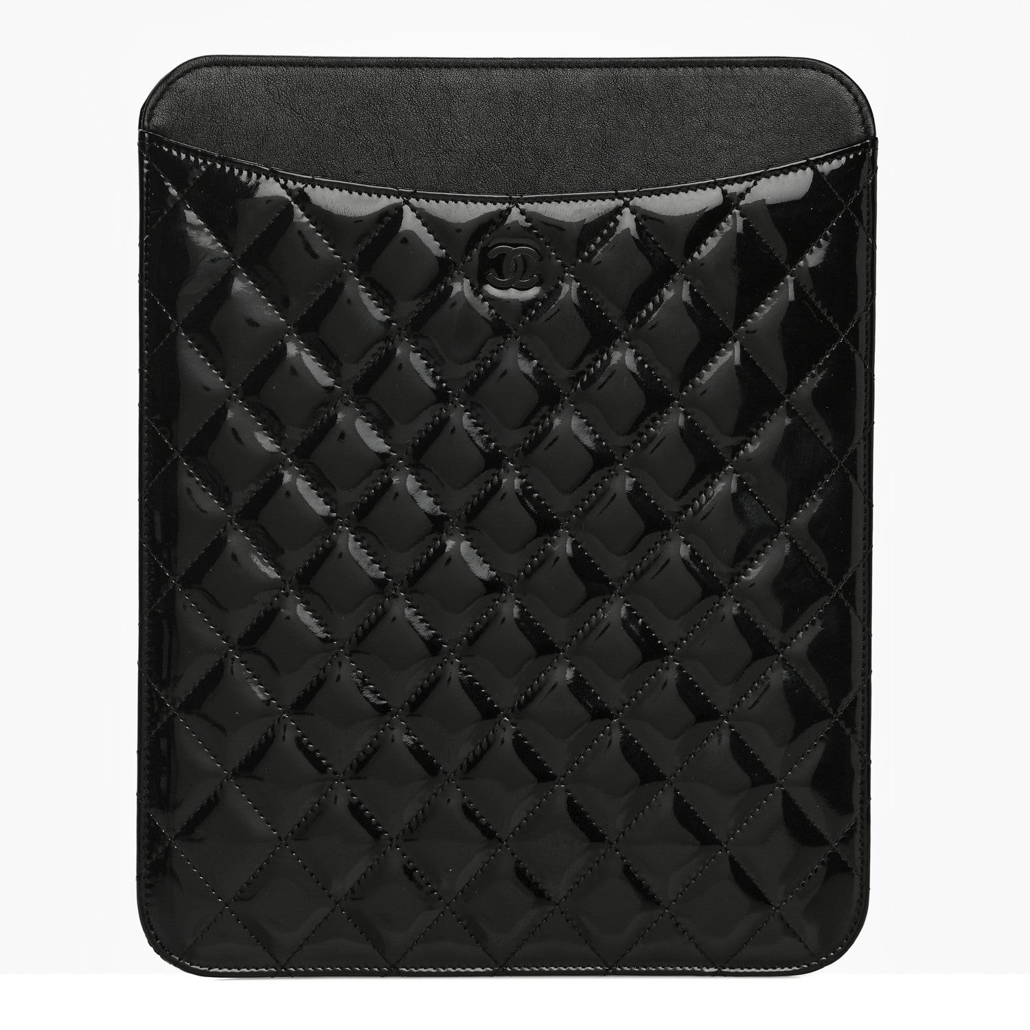 Chanel Patent Quilted iPad Case Black 1 of 12