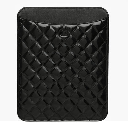 Chanel Patent Quilted iPad Case Black 1 of 12