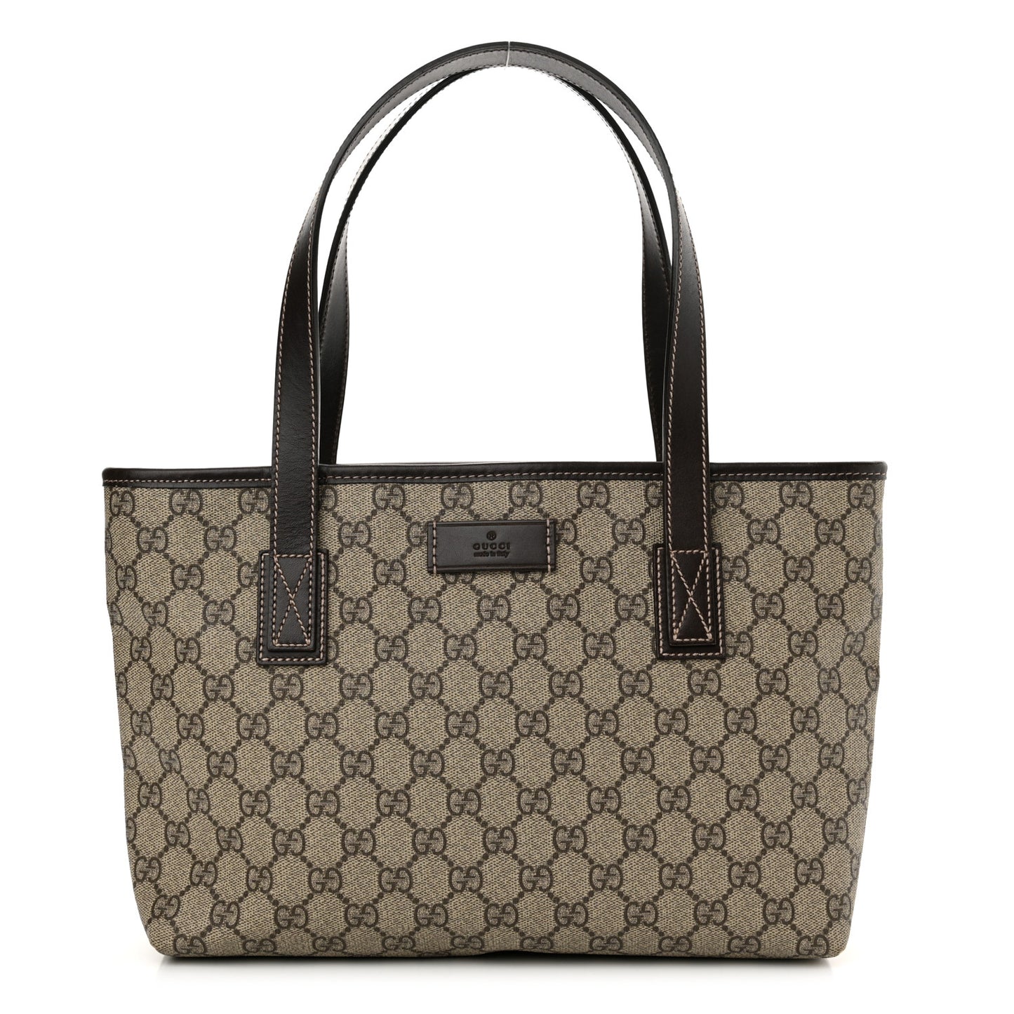 GG Supreme Monogram Small Joy Tote Dark Brown