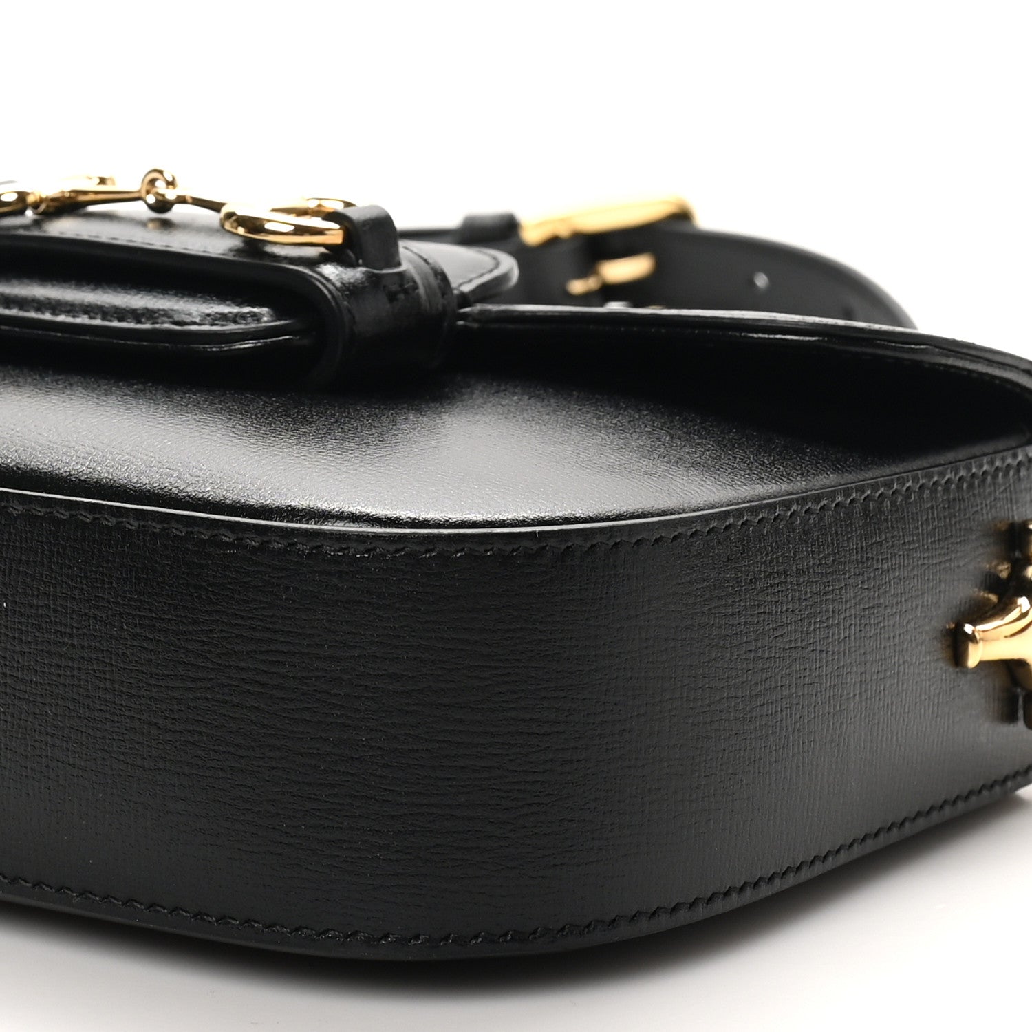 Gucci Azalea Calfskin Web Mini Horsebit 1955 Shoulder Bag Black 10 of 10