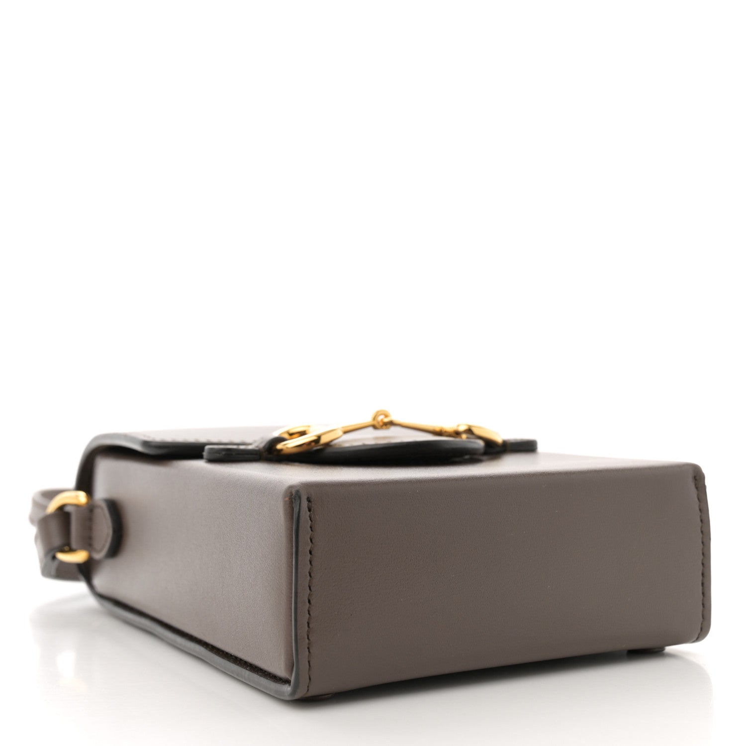 Gucci Boarded Plutone Calfskin Mini Horsebit 1955 Crossbody Bag New Acero 4 of 12