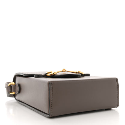 Gucci Boarded Plutone Calfskin Mini Horsebit 1955 Crossbody Bag New Acero 4 of 12