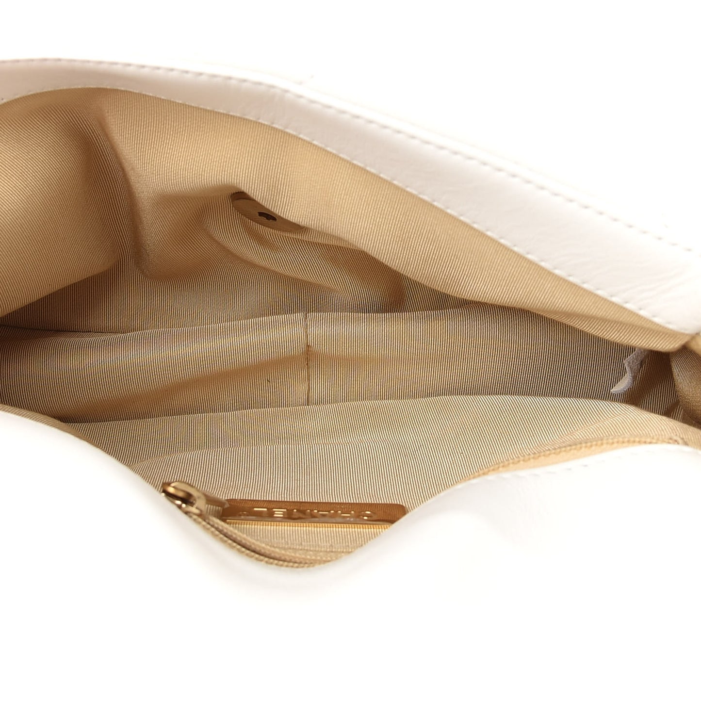Goatskin Quilted Medium Chanel 19 Flap White