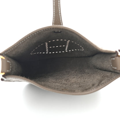 Hermes Taurillon Clemence Amazone Evelyne TPM Etoupe Bleu Indigo 5 of 9