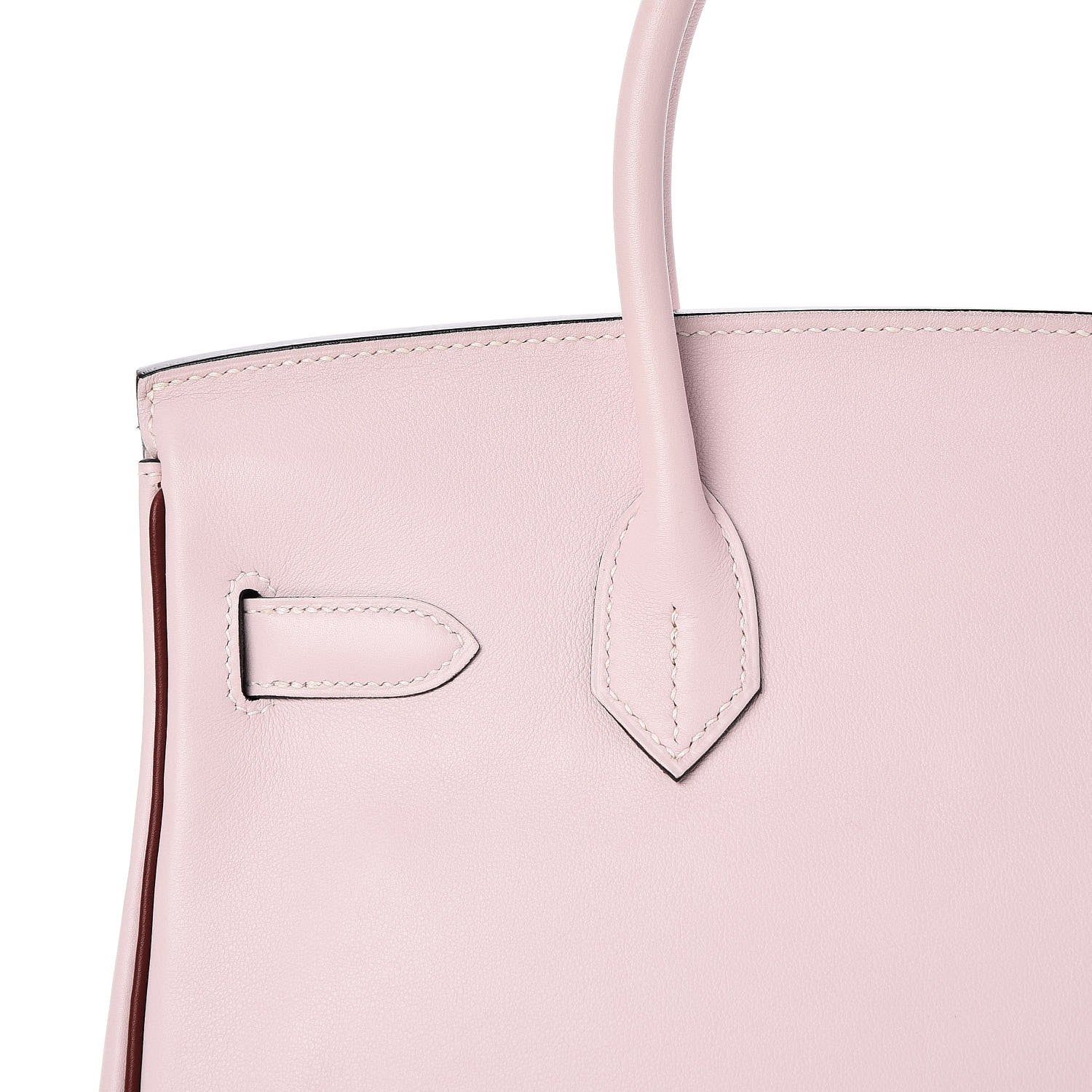 Hermes Swift Horseshoe Bi-Color Birkin 30 Rose Dragee Rouge H 27 of 37