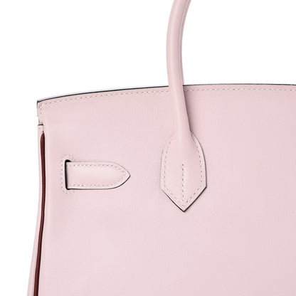 Hermes Swift Horseshoe Bi-Color Birkin 30 Rose Dragee Rouge H 27 of 37