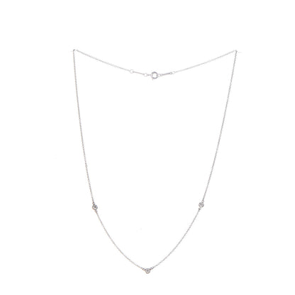 Tiffany Platinum Elsa Peretti Diamonds by the Yard .15ct Necklace 3 of 6