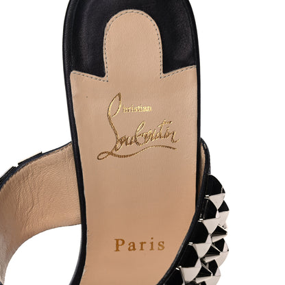 Christian Louboutin Calfskin Studded Tina Goes Mad 55 Slide Sandals 40.5 Black 7 of 11