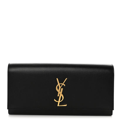 Saint Laurent Grain De Poudre Monogram Cassandre Clutch Black 1 of 8