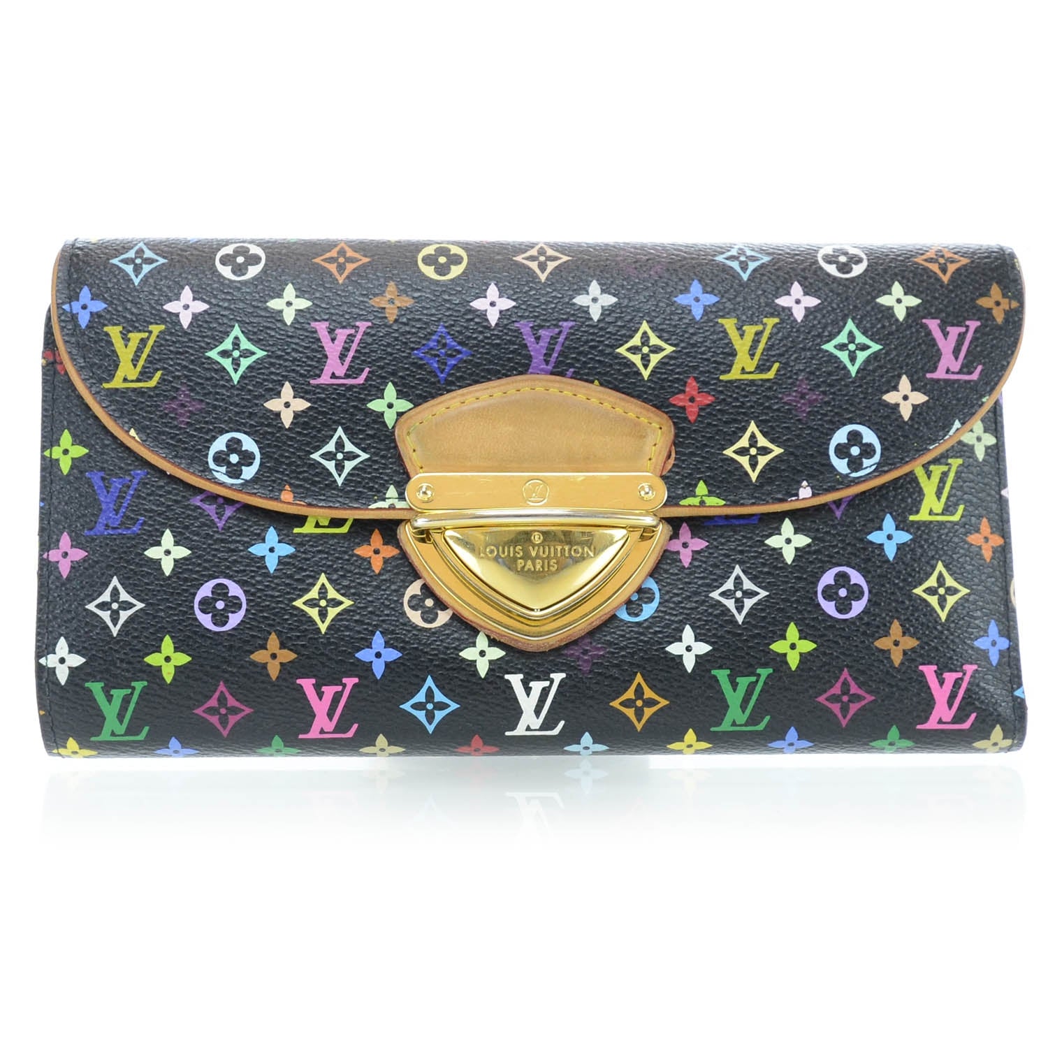 Louis Vuitton Monogram Multicolor Eugenie Wallet Black 1 of 9