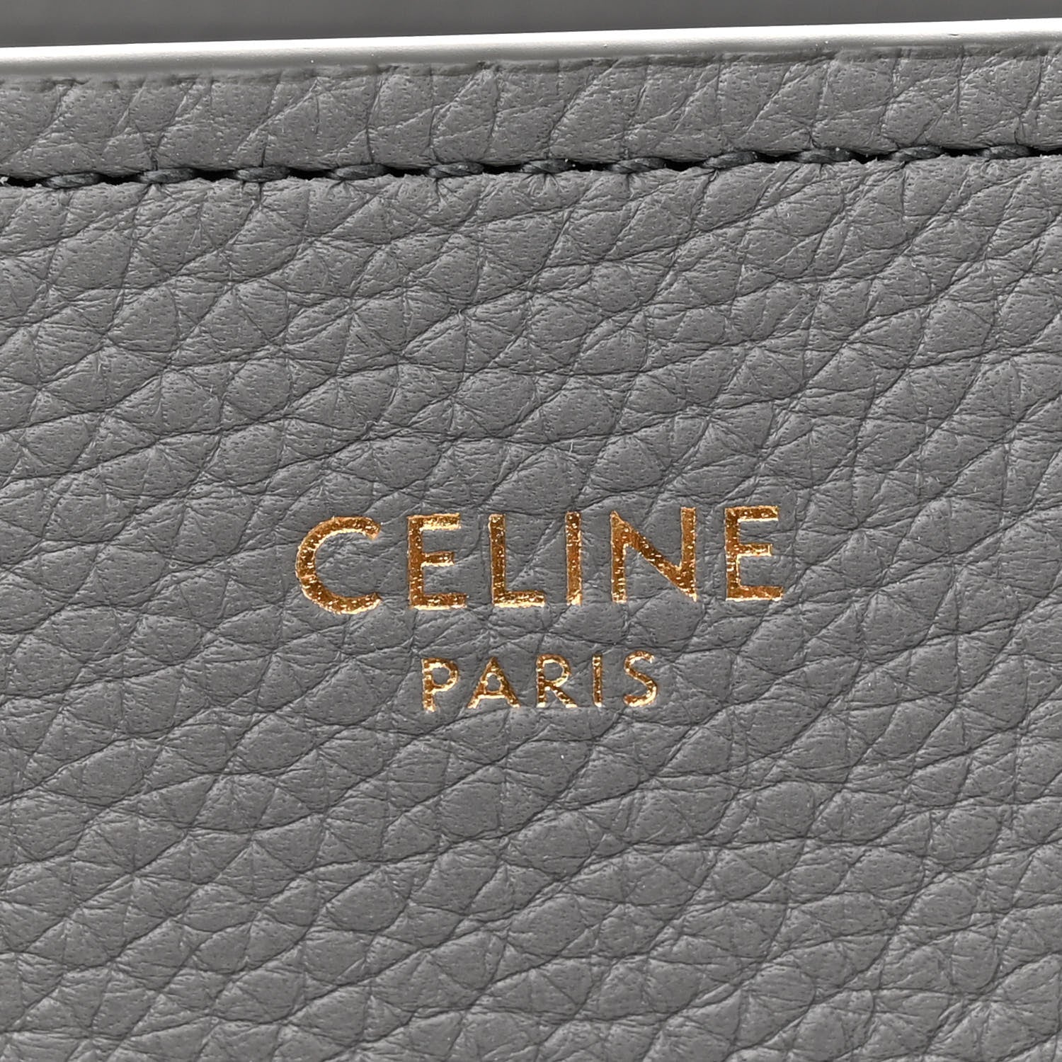 Celine Baby Drummed Calfskin Micro Luggage Kohl 6 of 10