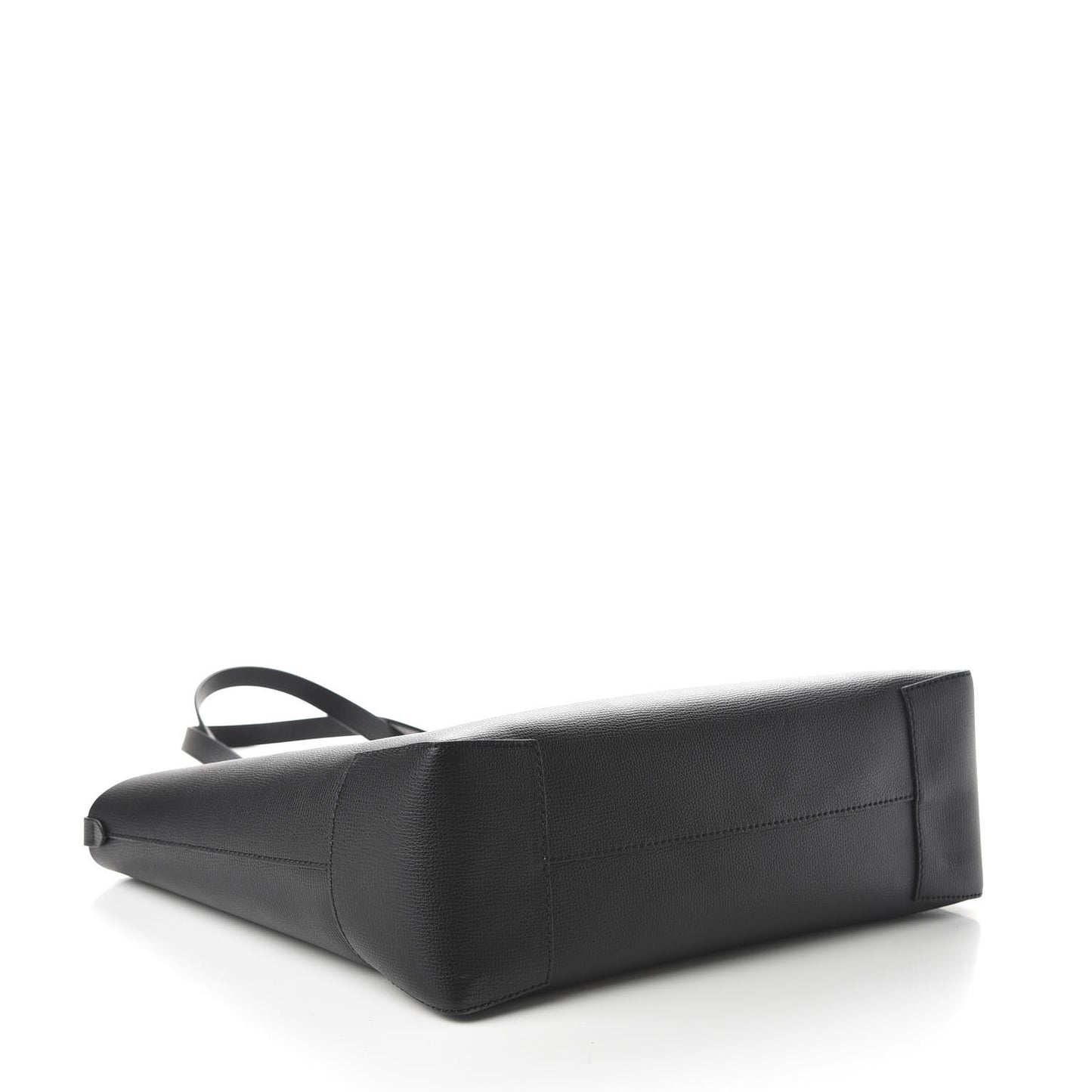Calfskin TB Motif Embossed Medium Tote Black
