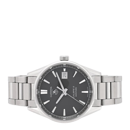 Tag Heuer Stainless Steel 39mm Carrera Calibre 5 Automatic Watch Grey WAR211C-3 2 of 5