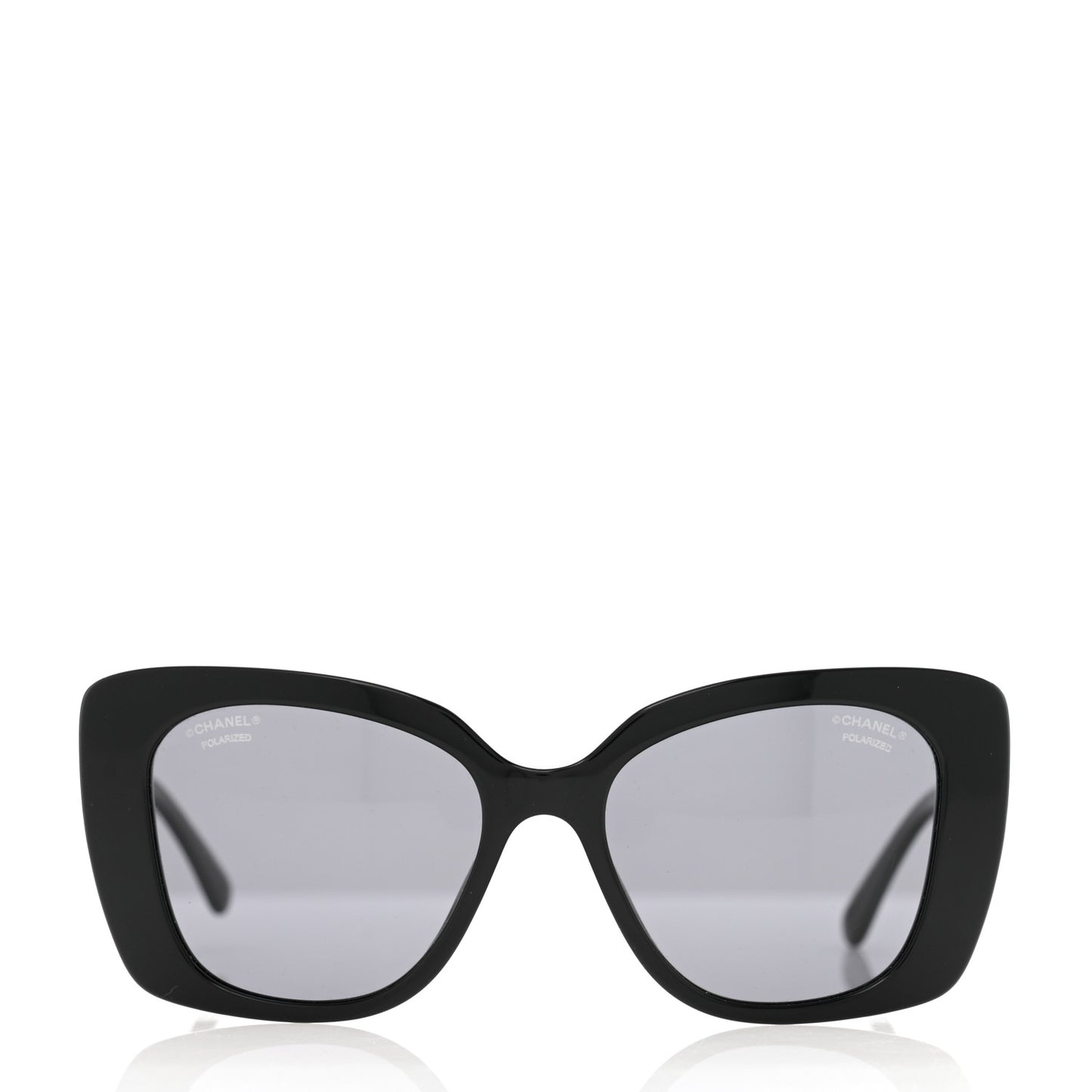 Acetate Strass Polarized Square Sunglasses 5422-B Black