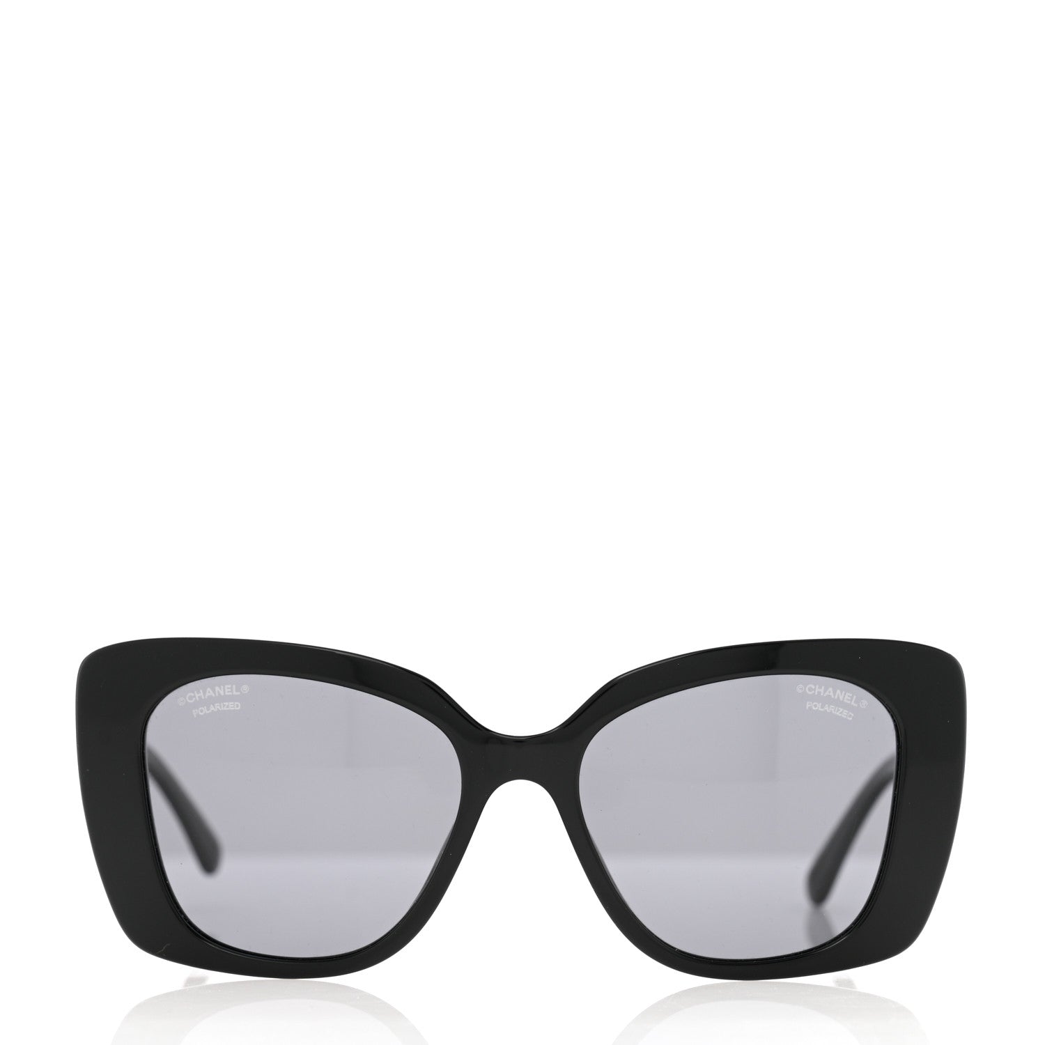 Chanel Acetate Strass Polarized Square Sunglasses 5422-B Black 2 of 8