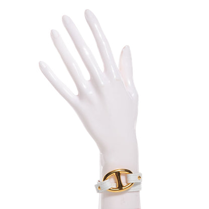 Hermes Epsom Granville Double Tour Bracelet S White 2 of 6