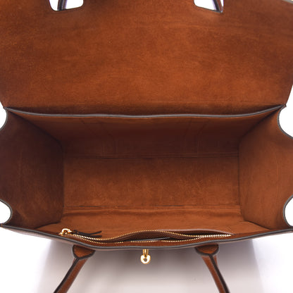 Mulberry Grain Vegetable Tanned Calfskin Bayswater Oak 5 of 12