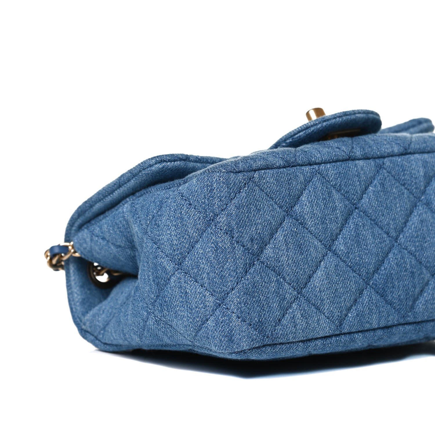 Chanel Denim Quilted Mini Pearl Crush Flap Blue 9 of 12