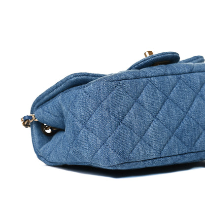 Chanel Denim Quilted Mini Pearl Crush Flap Blue 9 of 12
