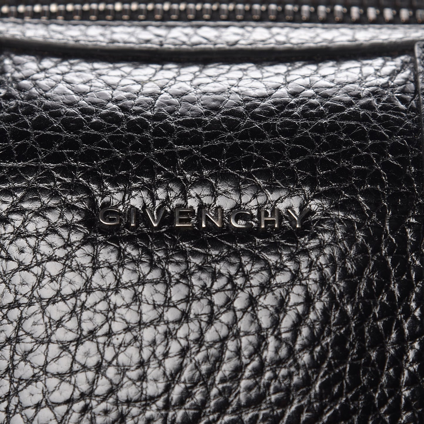 Glazed Pebbled Calfskin Medium Lucrezia Black