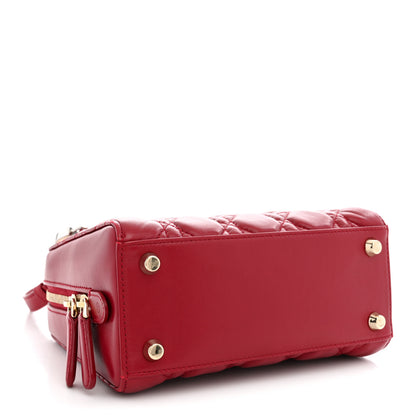 Christian Dior Lambskin Cannage Lily Tote Dark Red 3 of 11
