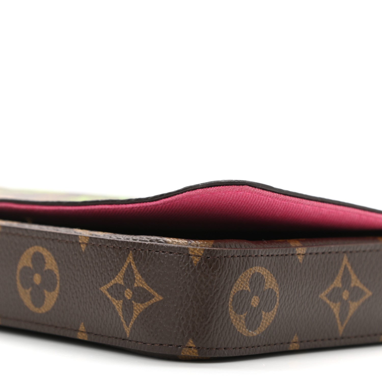 Louis Vuitton Monogram 2021 Christmas Animation Hollywood Pochette Felicie Chain Wallet Fuchsia 10 of 11