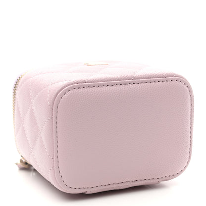 Chanel Caviar Quilted Mini Vanity Case With Chain Light Pink 4 of 9