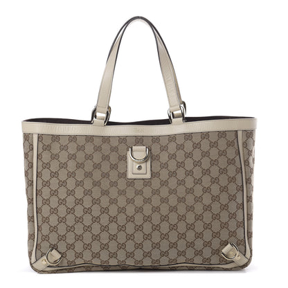Gucci Monogram Large Abbey Tote Off White 1 of 13