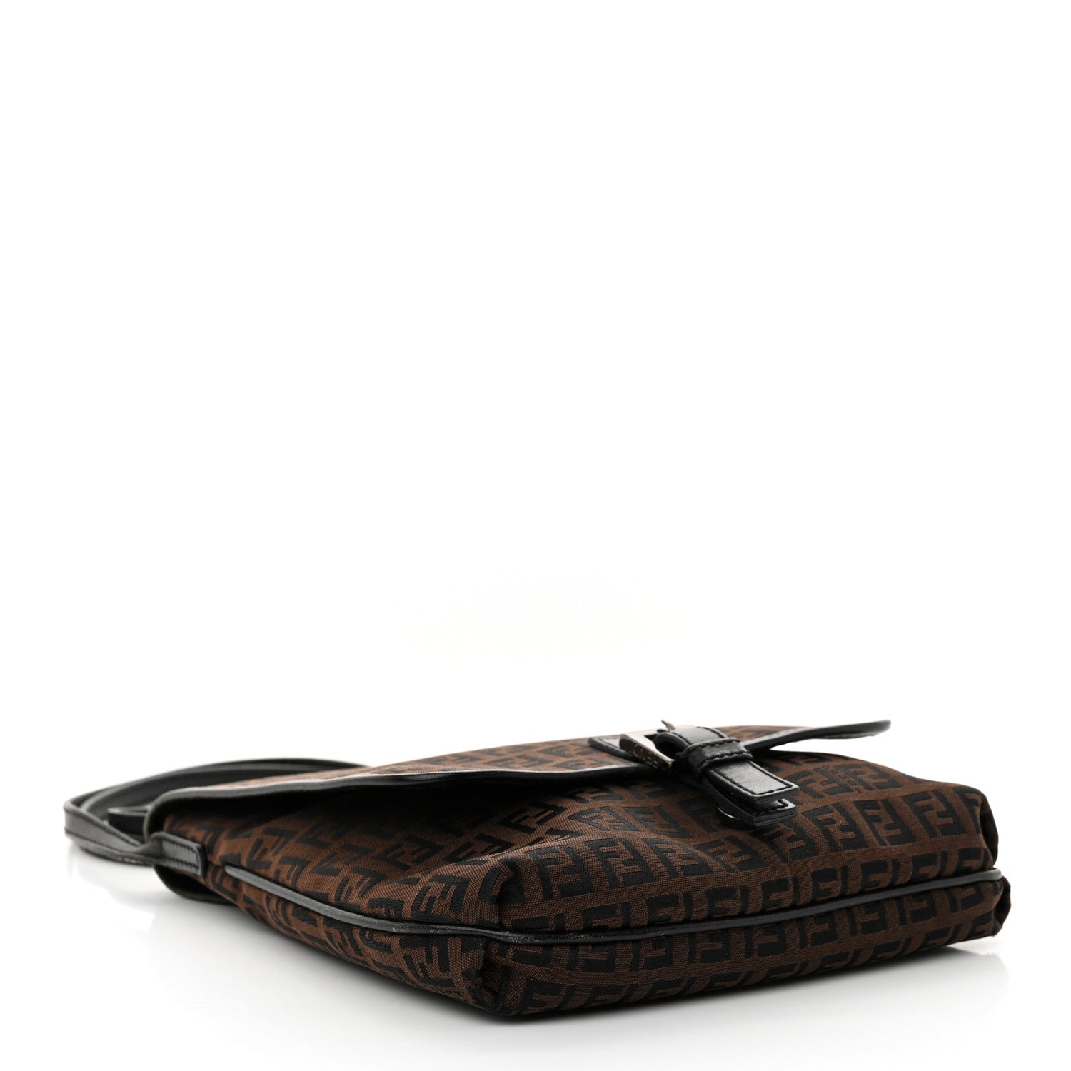 Fendi Zucchino Vitello Baguette Crossbody Tobacco Moro 4 of 12