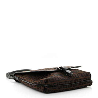 Fendi Zucchino Vitello Baguette Crossbody Tobacco Moro 4 of 12