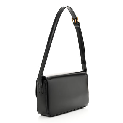 Celine Shiny Calfskin Triomphe Shoulder Bag Black 3 of 10