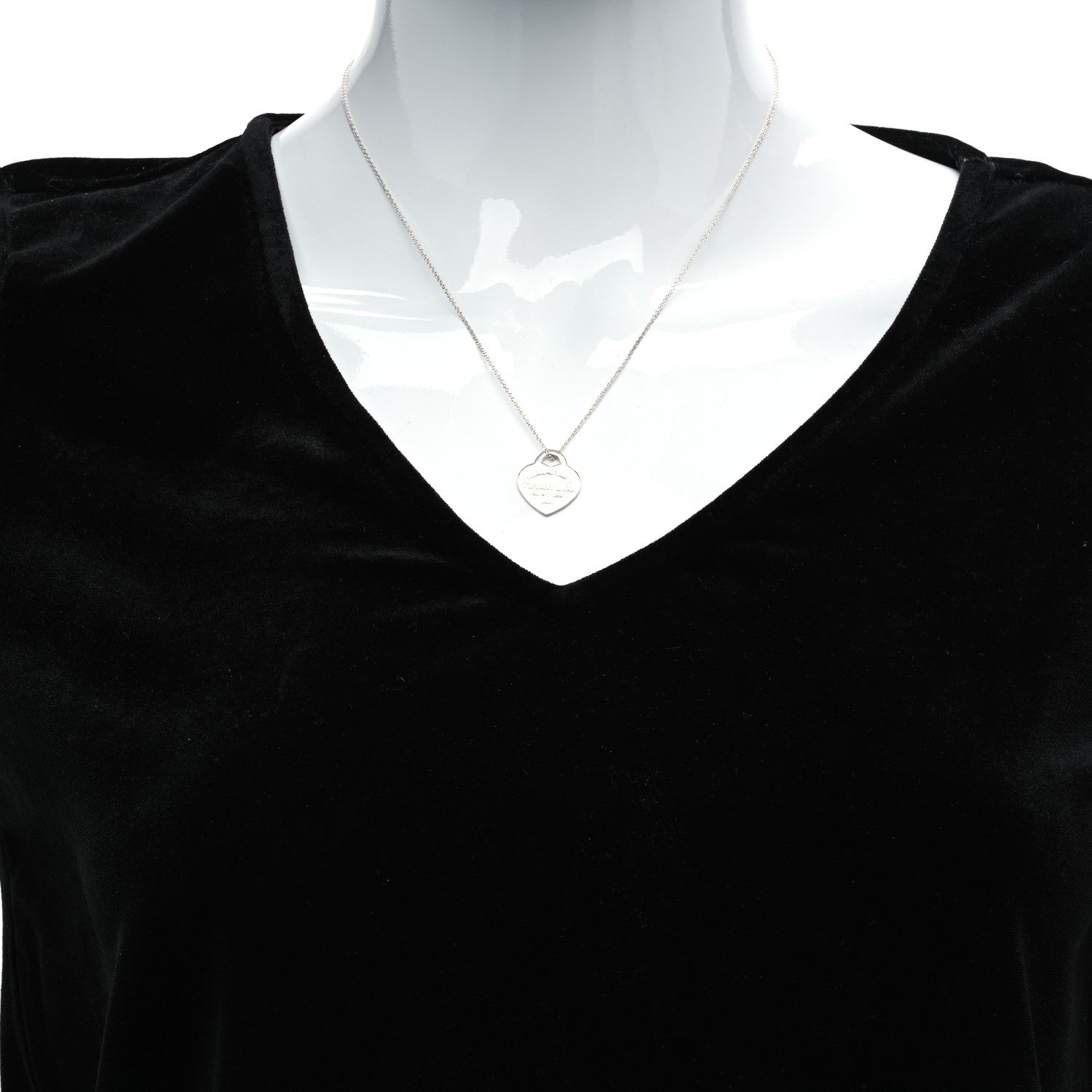 Tiffany Sterling Silver Small Return to Tiffany Heart Pendant Necklace 2 of 7