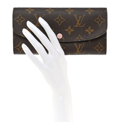 Louis Vuitton Monogram Emilie Wallet Rose Ballerine 2 of 7