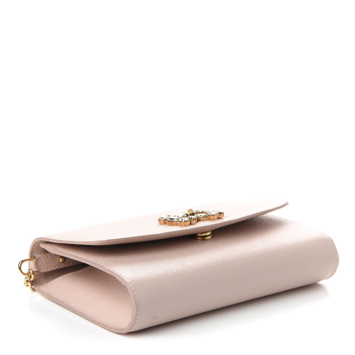 Dauphine Crystal Wallet On Chain Light Pink