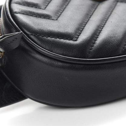 Gucci Calfskin Matelasse GG Marmont Belt Bag 75 30 Black 8 of 10