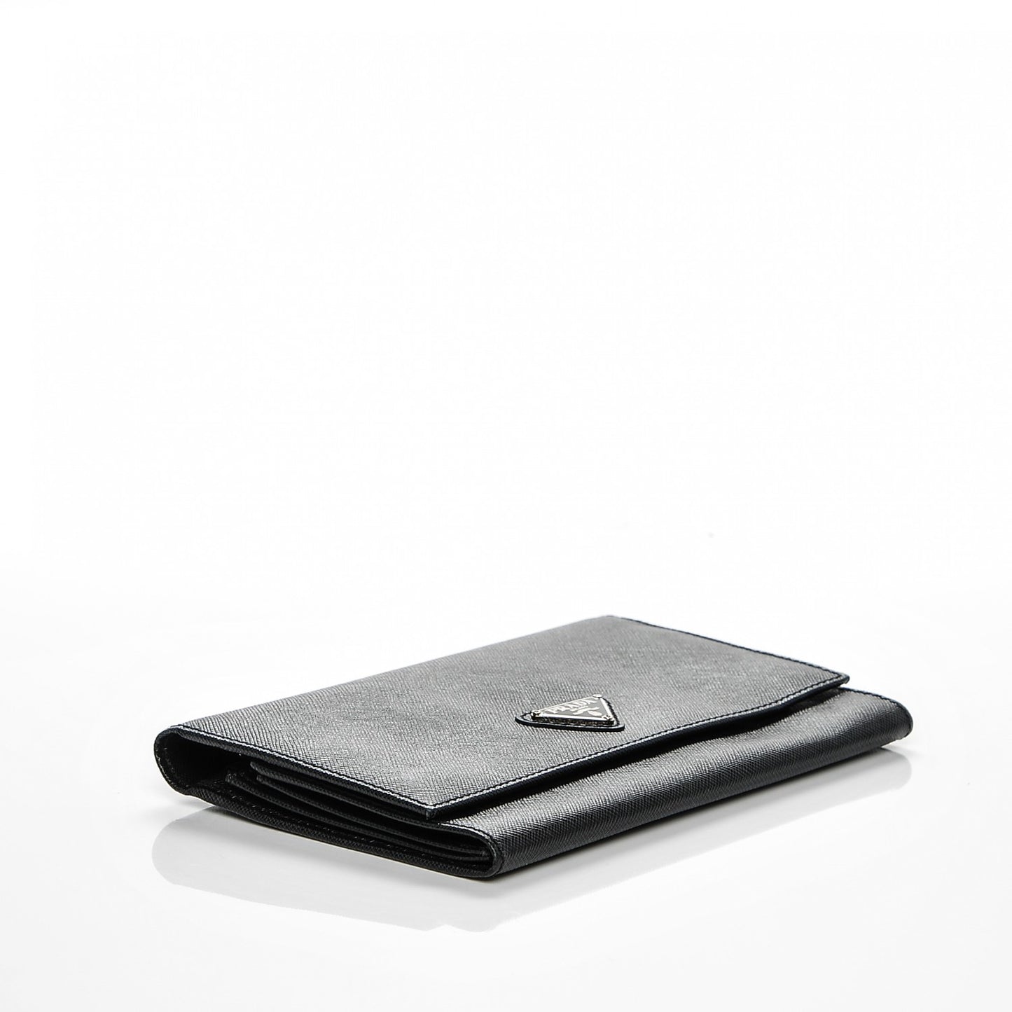 Saffiano Continental Flap Wallet Nero Black