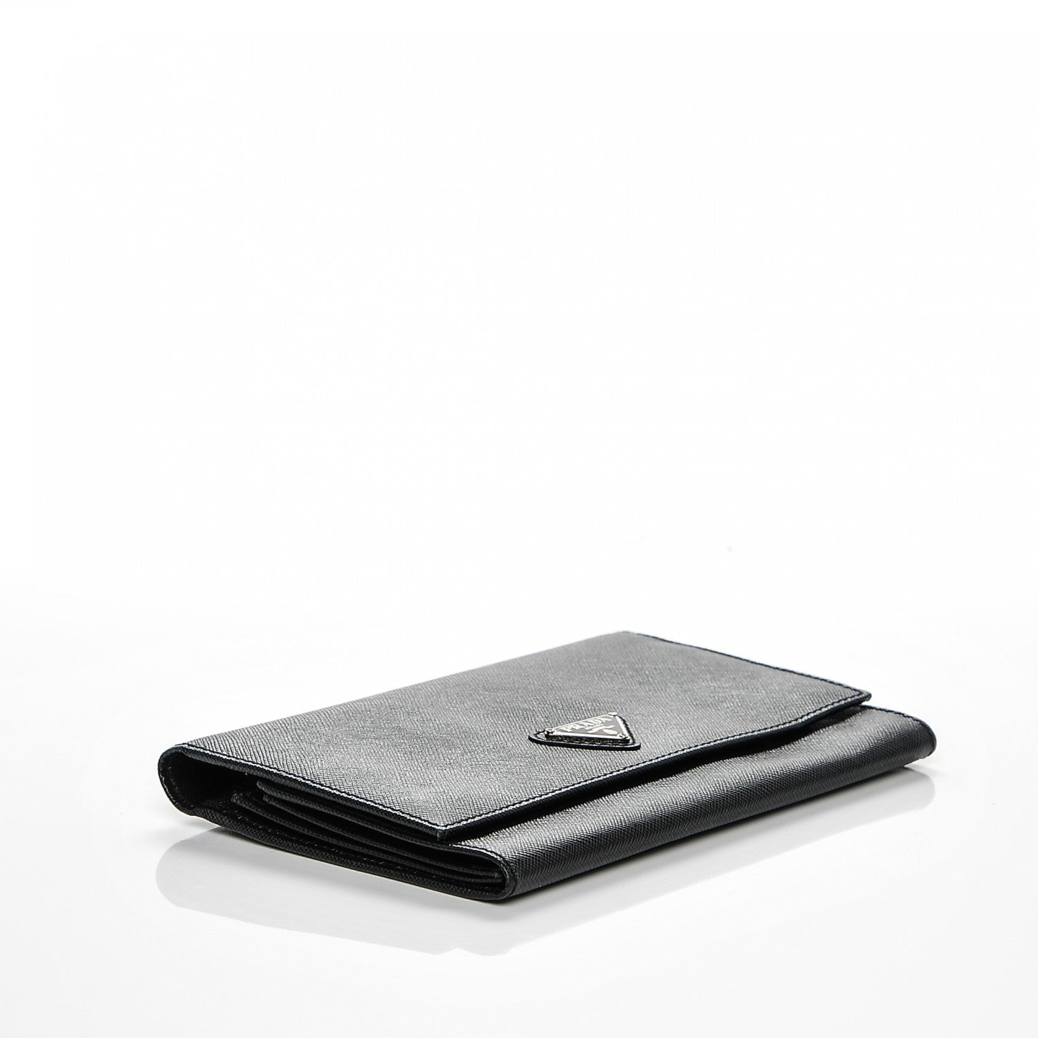 Prada Saffiano Continental Flap Wallet Nero Black 4 of 6