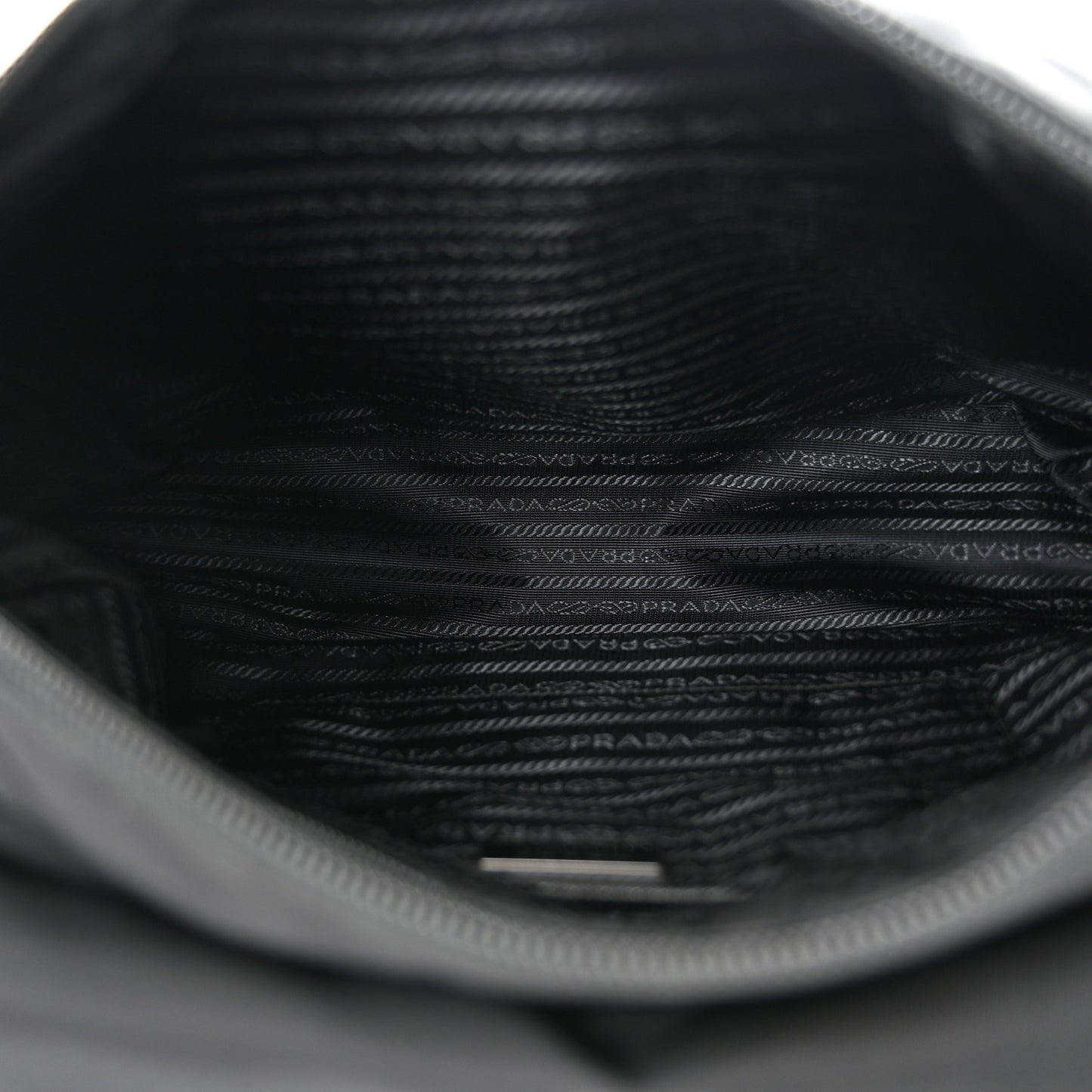 Nylon Vela Double Snap Buckle Messenger Bag Black