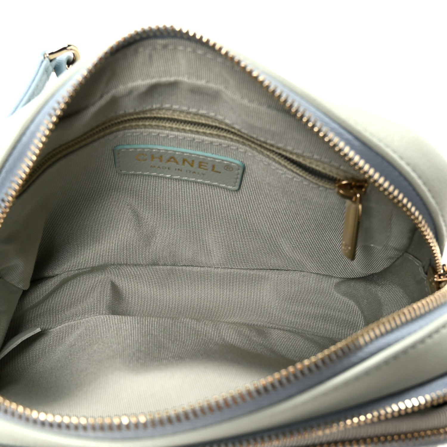 Chanel Goatskin Quilted Tri-Color In & Out Waist Bag Green Blue Pink 5 of 14