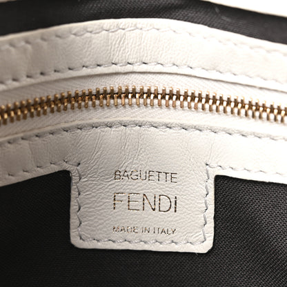 Fendi Nappa FF 1974 Embossed Baguette White 5 of 9