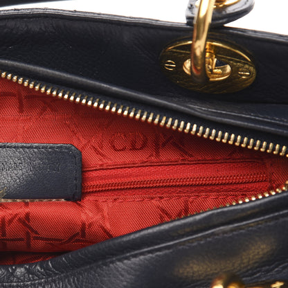 Christian Dior Grained Calfskin Cannage Medium Supple Lady Dior Navy 7 of 13