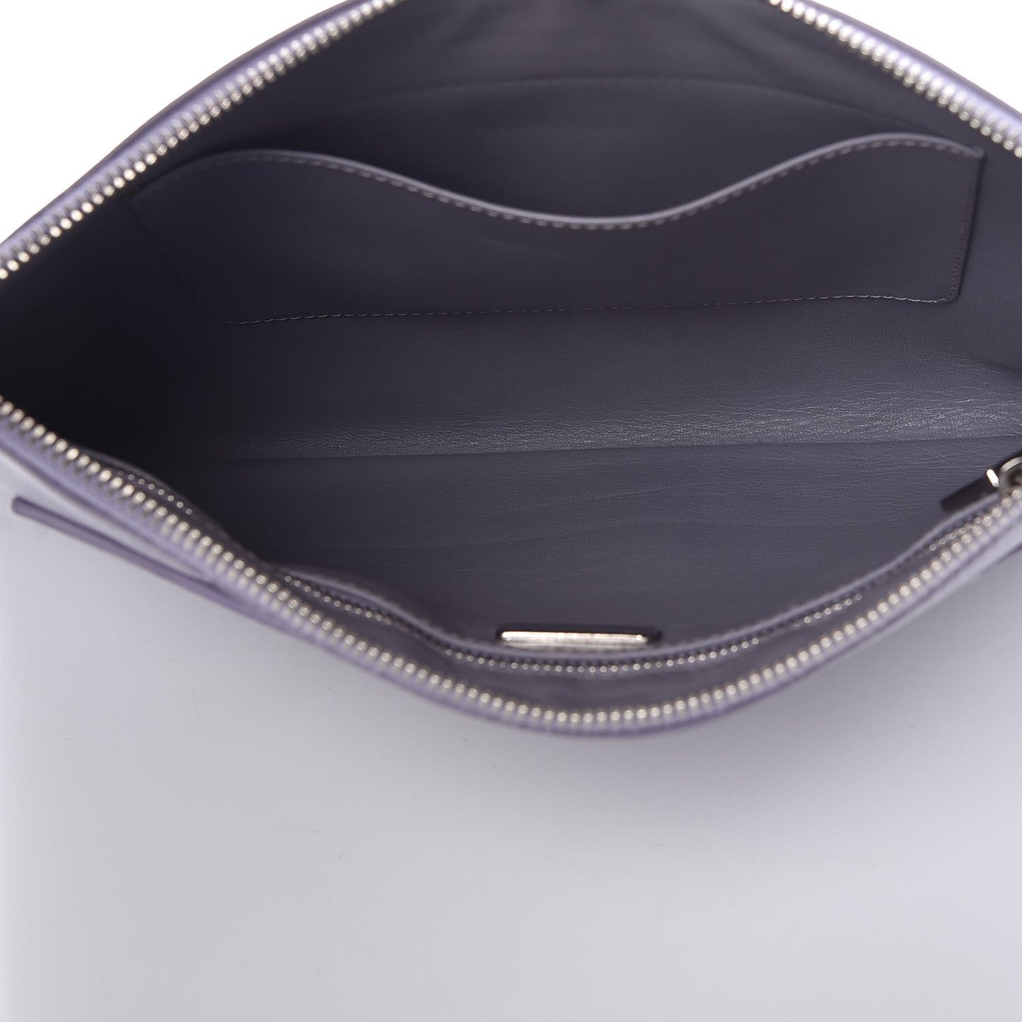 Saffiano Lux Clutch Pouch Glicine