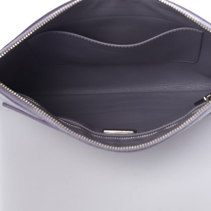 Prada Saffiano Lux Clutch Pouch Glicine 5 of 7