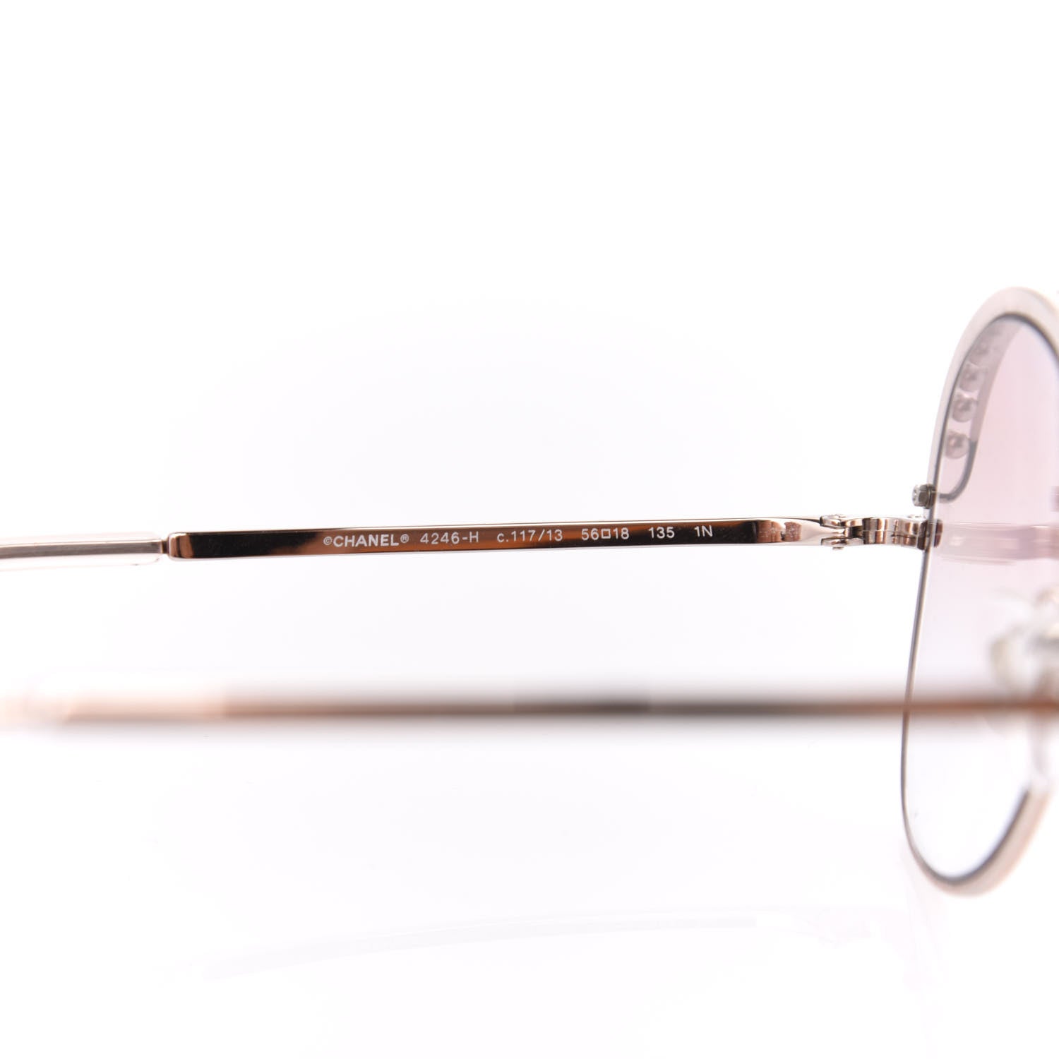 Chanel Pearl Sunglasses 4246-H Pink Gold 5 of 8