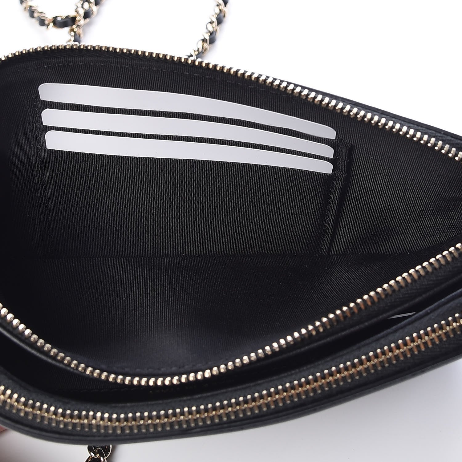 Chanel Caviar Quilted CC Filigree Clutch With Chain Black 8 of 14