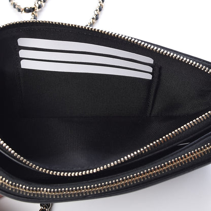 Chanel Caviar Quilted CC Filigree Clutch With Chain Black 8 of 14