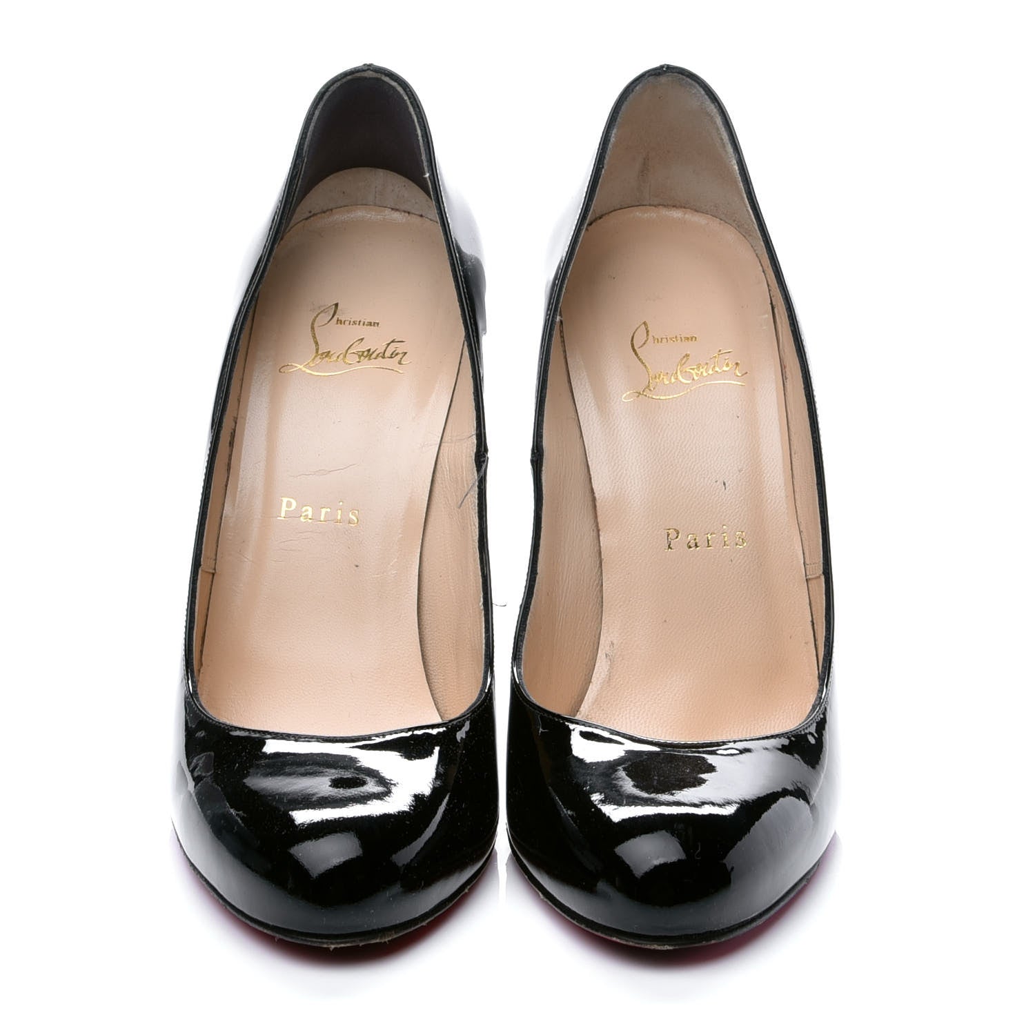Christian Louboutin Patent Ron Ron Zeppa 80 Wedges 38.5 Black 2 of 12
